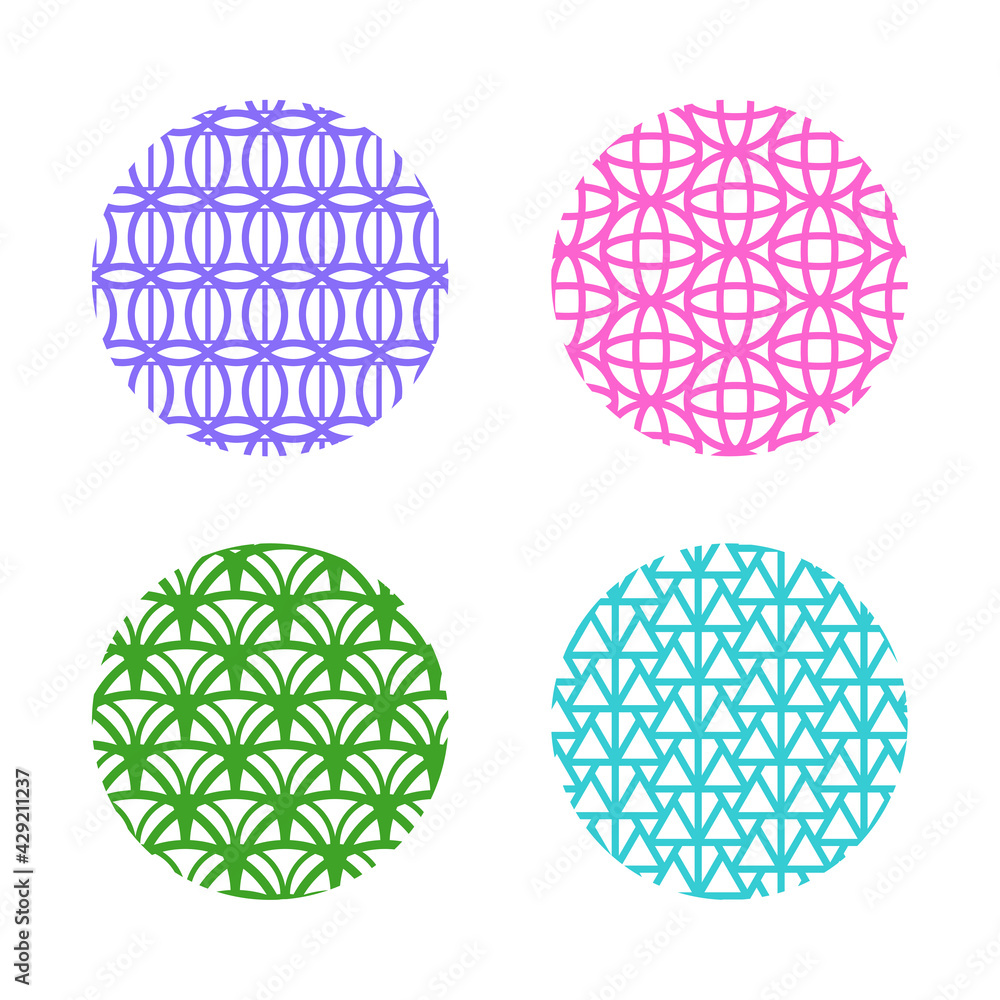 Circle line background pattern For the design of the keychain Isolated on white background Circle line background pattern For the design of the keychain Isolated on white background