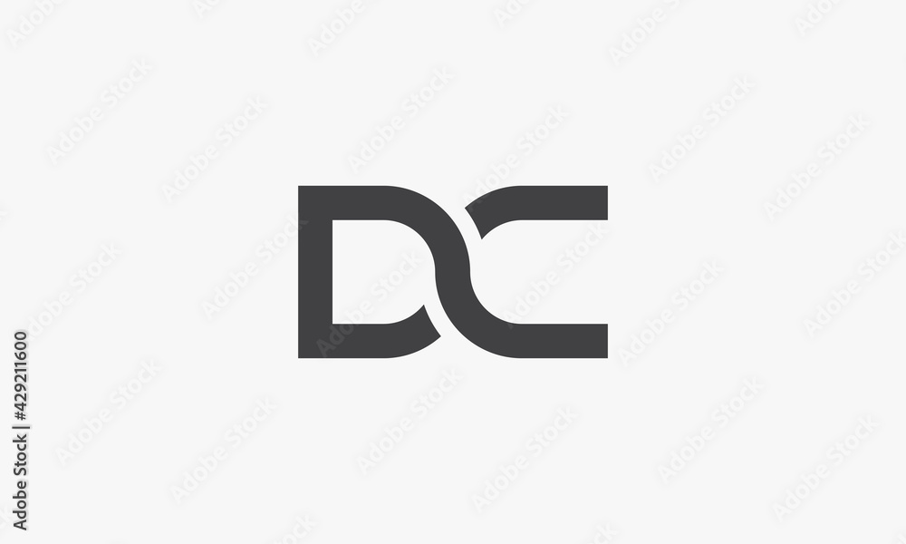 DC letter logo design concept isolated on white background. DC letter logo design concept isolated on white background.