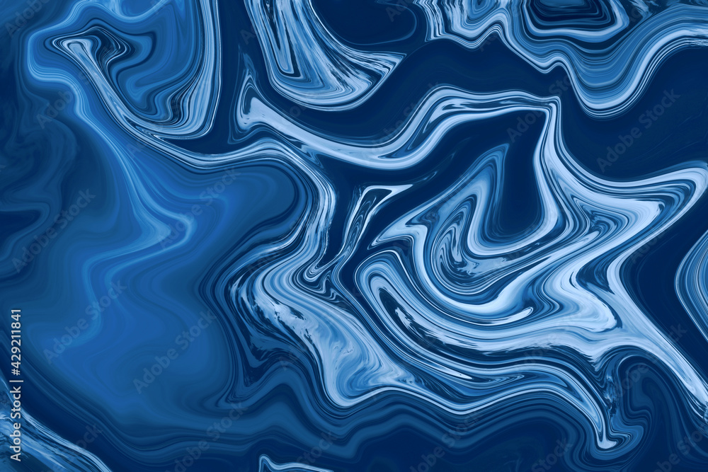 Abstract water texture background. Sea or ocean waves, water motion effect. Fluid paint surreal pattern.