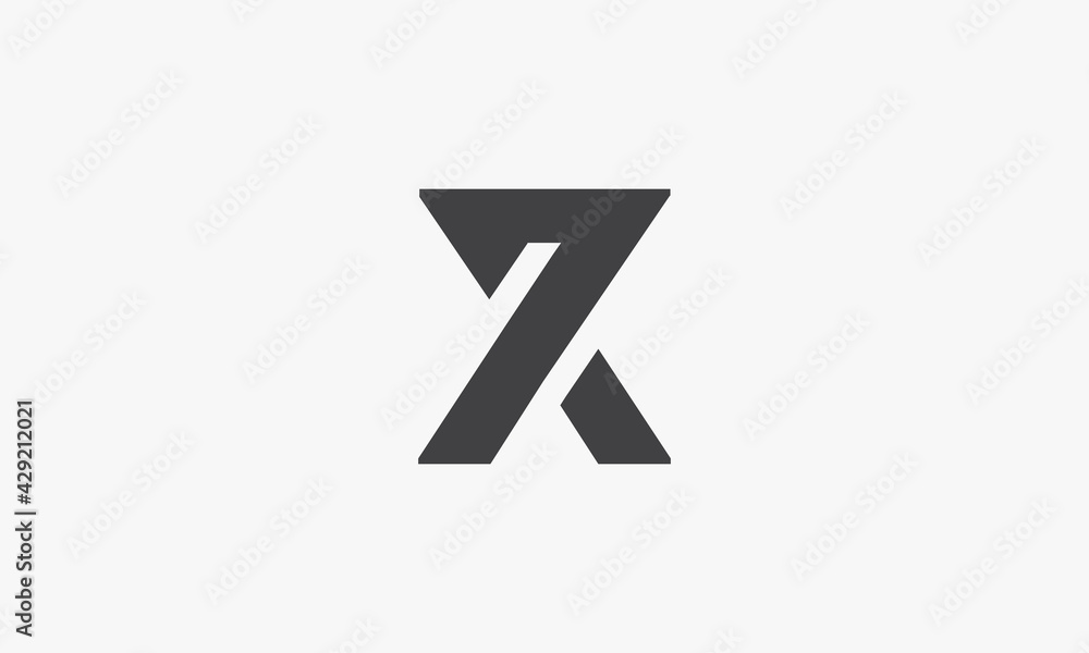 X or X7 or 7X logo concept isolated on white background. X or X7 or 7X logo concept isolated on white background.