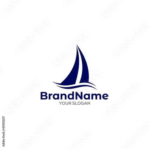 Double Sail Logo Design Vector