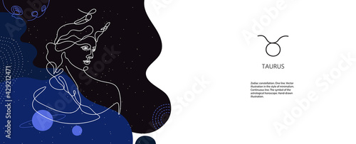 Zodiac background. Taurus constellation. The element of earth.