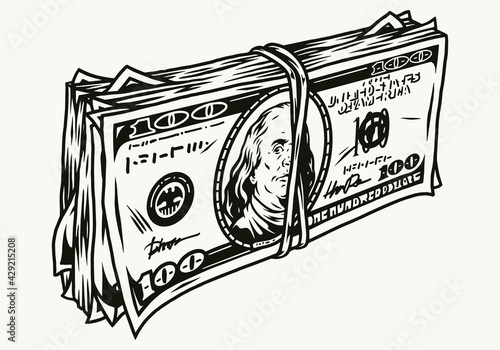 Stack of dollar bills