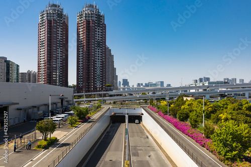 (東京都ｰ都市風景)お台場夢の大橋から見る風景３
