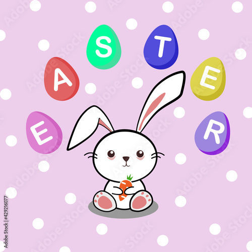 Easter Egg Bunny Pink Background Picture © wannasri
