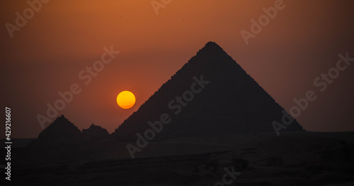 sunset over pyramids © GERMAIN