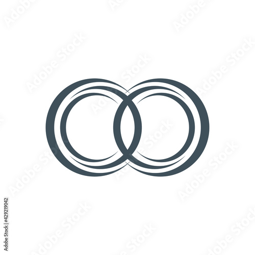 Business corporate abstract unity vector logo design template. Vector illustration infinity logo