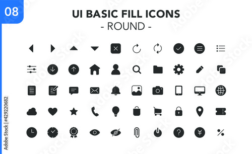 UI BASIC FILL ICONS (ROUND)