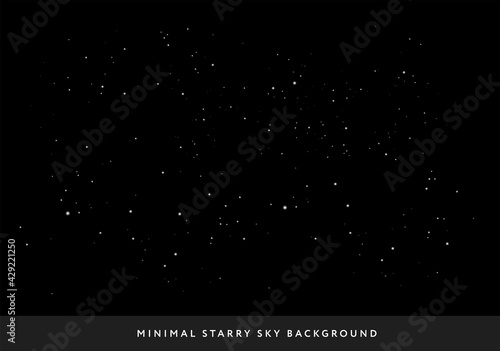 Minimal starry night sky background - vector few stars space background photo