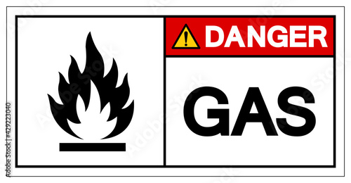 Danger Gas Symbol ,Vector Illustration, Isolate On White Background Label. EPS10
