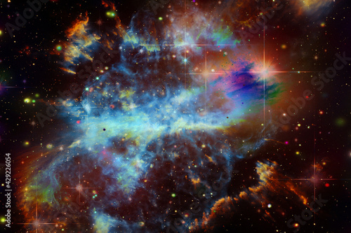 Fototapeta Naklejka Na Ścianę i Meble -  Beautiful universe. Galaxies and stars. The elements of this image furnished by NASA.