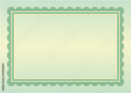 Certificate diploma template. Light colored vector stock background texture. Changable outline and background colors. For schools, online cources, web design and achievments. Light colored theme.