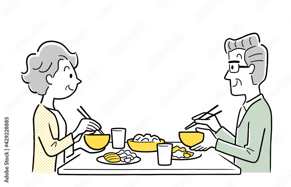 ベクターイラスト素材:テーブルで食事するシニア夫婦
ベクターイラスト素材:テーブルで食事するシニア夫婦