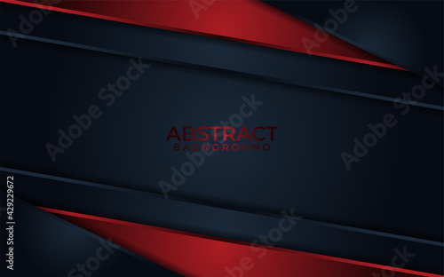 Abstract Dark background with Red line decoration.