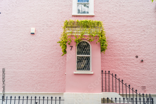 July 2020. London. Colourful buildings in Notting Hill, London, England UK
