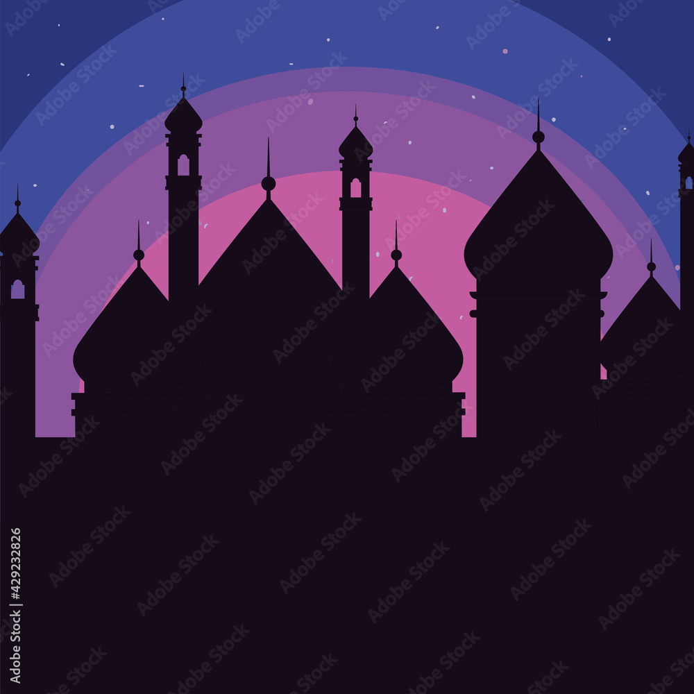 islamic mosque silhouette