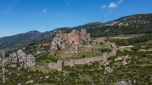 Aerial View of Castle of Loarre in Spain