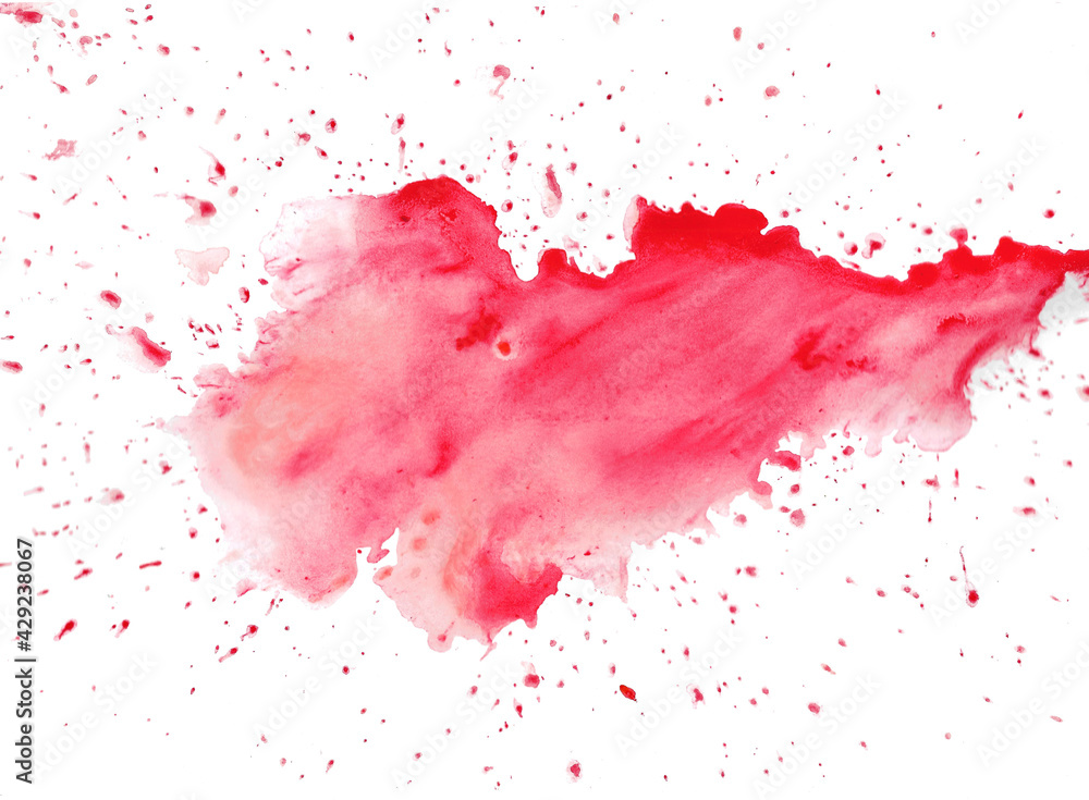 Fototapeta premium Abstract beautiful Red Colorful watercolor painting background, Colorful brush background.