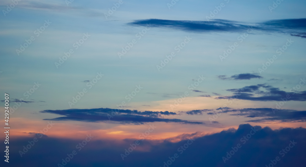 Beautiful of sunset the sky for sky background              
