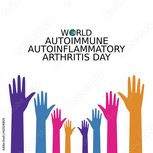 vector graphic of World Autoimmune Autoinflammatory Arthritis Day. flat design. flyer design.flat illustration.