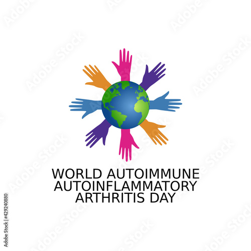 vector graphic of World Autoimmune Autoinflammatory Arthritis Day. flat design. flyer design.flat illustration.