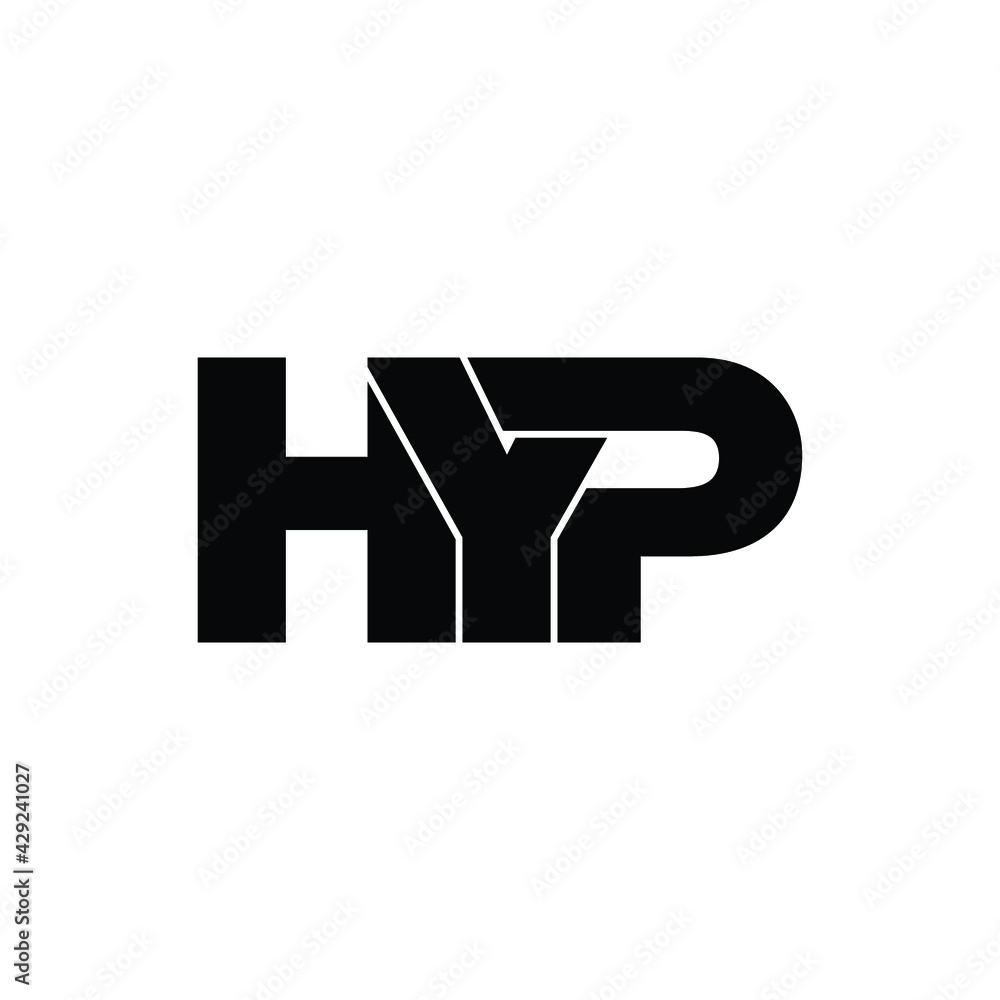 Obraz premium HYP letter monogram logo design vector