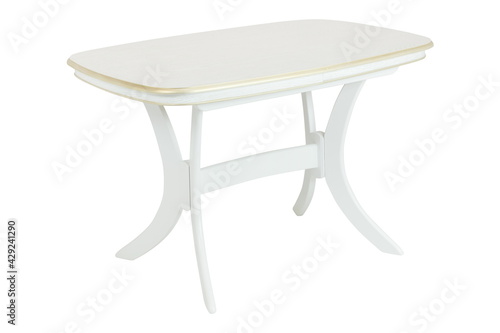 wooden white table furniture insulated