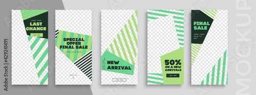 Sale. Trendy editable 
Stories template. Design for social media. 