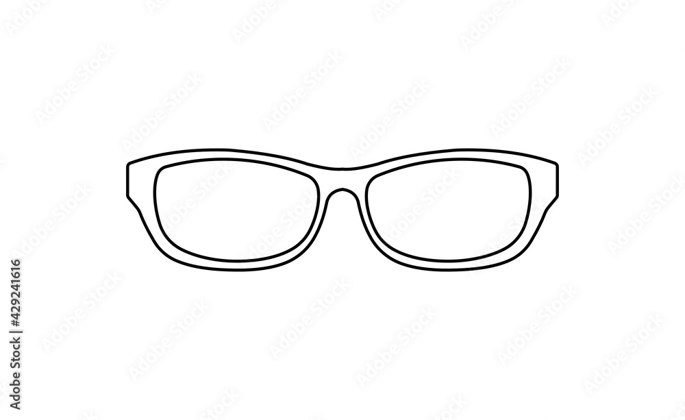 Fototapeta premium Glasses Icon for Graphic Design Projects. Vector Illustration.
