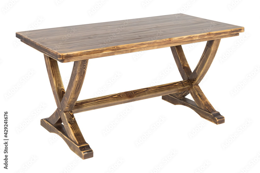 wooden brown table furniture isolated wooden brown table furniture isolated
