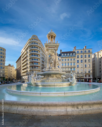 Place des Jacobins in Lyon Fountain