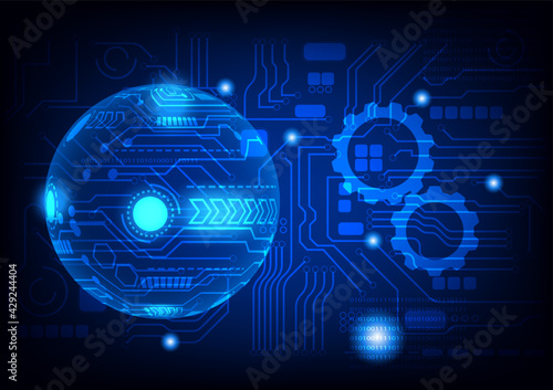 graphics design illustration digital circuit with binary coded decimal diagram technology for background wallpaper vector illustration