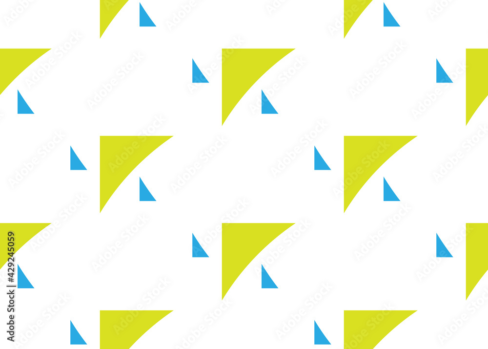 Seamless texture with yellow and blue triangles. Seamless texture with yellow and blue triangles.