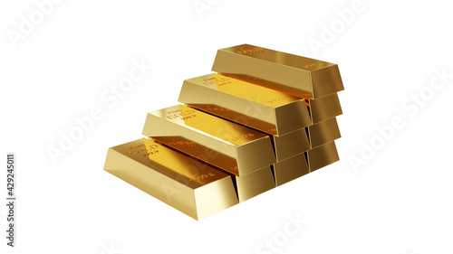 Wallpaper Mural Stack of gold bars 1000 grams Financial concepts.3d illustration. Torontodigital.ca