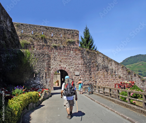 Saint Jean Pied de Port - Porte Saint-Jacques, the arrival of pilgrims. Traditional starting point for the Camino de Santiago, World Heritage Site by UNESCO, France photo