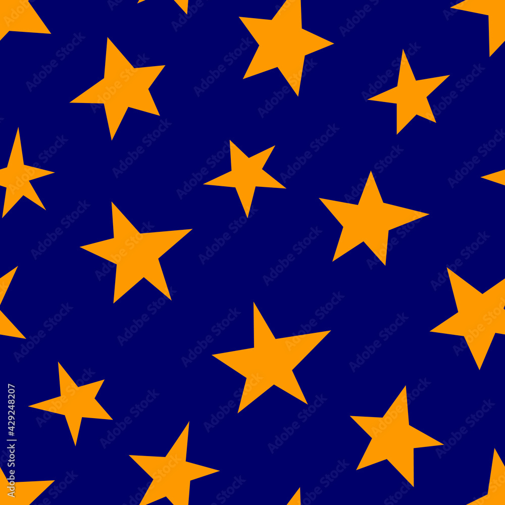 Stars seamless pattern on a blue background. Vector illustration Stars seamless pattern on a blue background. Vector illustration