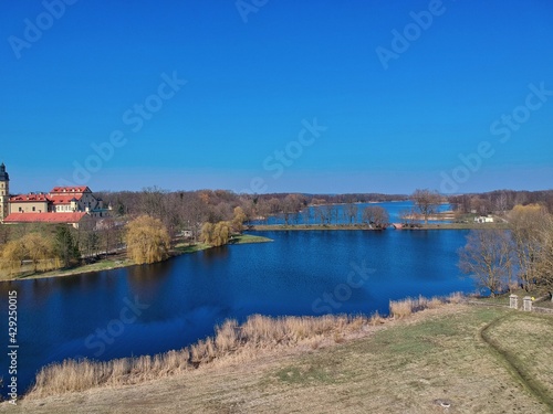 Aerial view of Nesvizh, Belarus