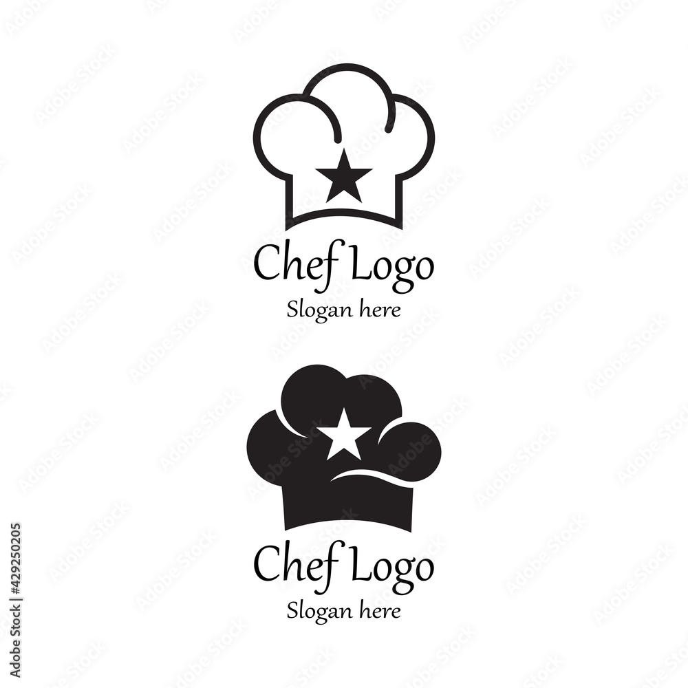 hat chef logo template vector illustration hat chef logo template vector illustration