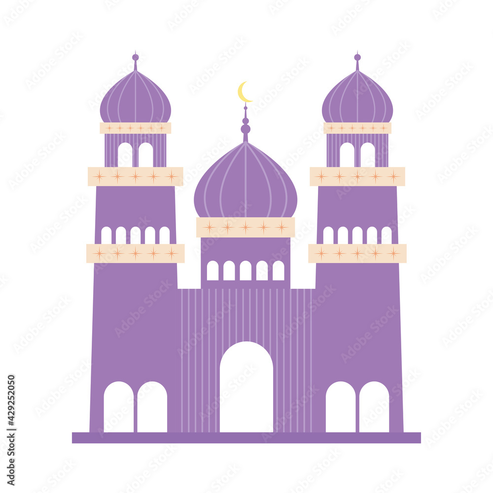 Eid purple mosque
