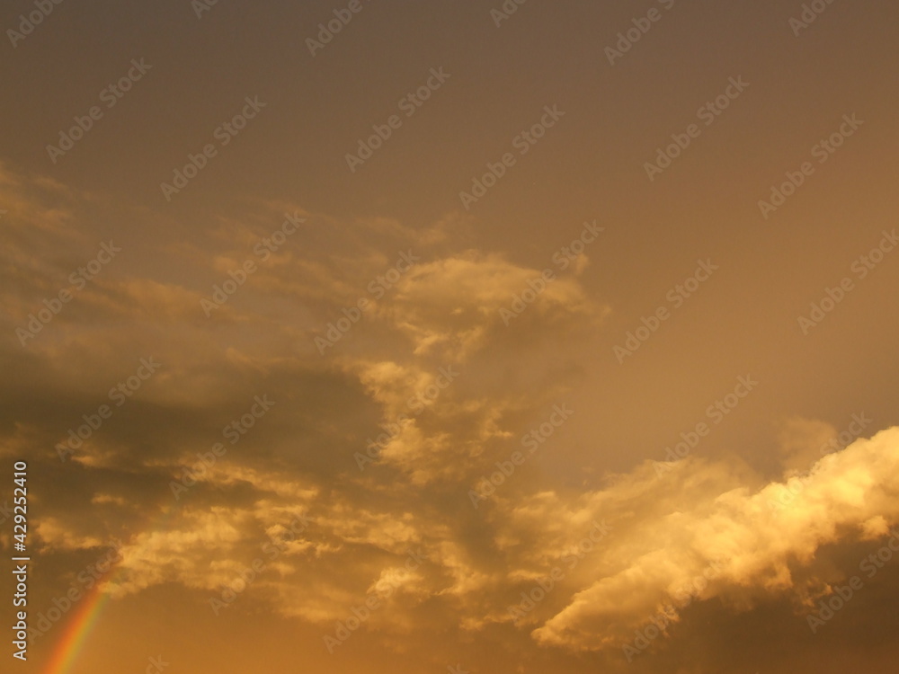 Sunset with a hint of rainbow. 