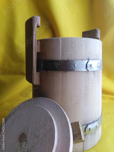 wooden tub for honey and salting