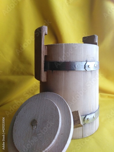 wooden barrel for salting
