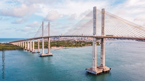 Natal, Rio Grande do Norte, Brazil - Photo the bridge Newton Navarro of the city of Natal, RN. photo