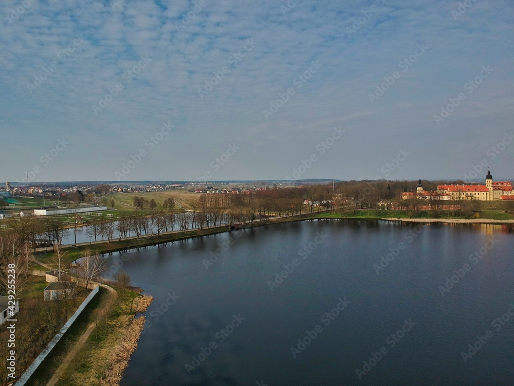 Aerial view of Nesvizh, Belarus