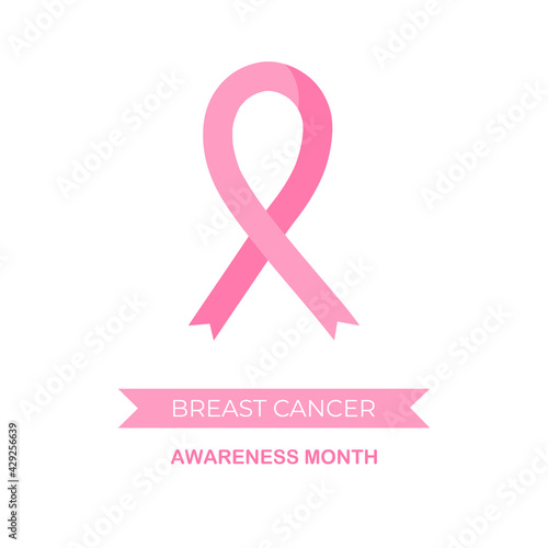 This is a card of breast cancer awareness month concept.