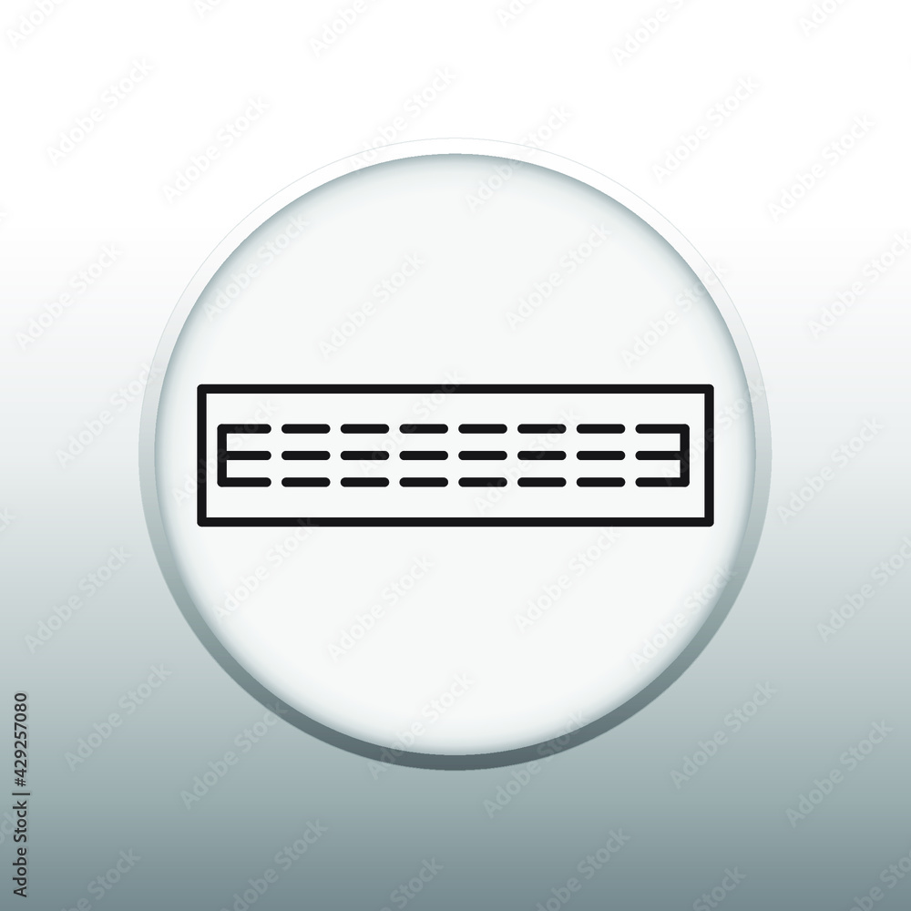 Symbol of Linear Slot With Air Flow Direction Vector illustration Symbol of Mechanical System Symbol of Linear Slot With Air Flow Direction Vector illustration Symbol of Mechanical System