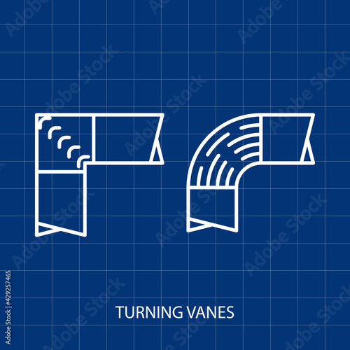 Symbol of Turning Venes Vector illustration Symbol of Mechanical System
 photo