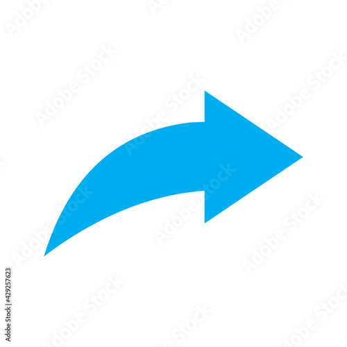 arrow blue vector icon illustration sign