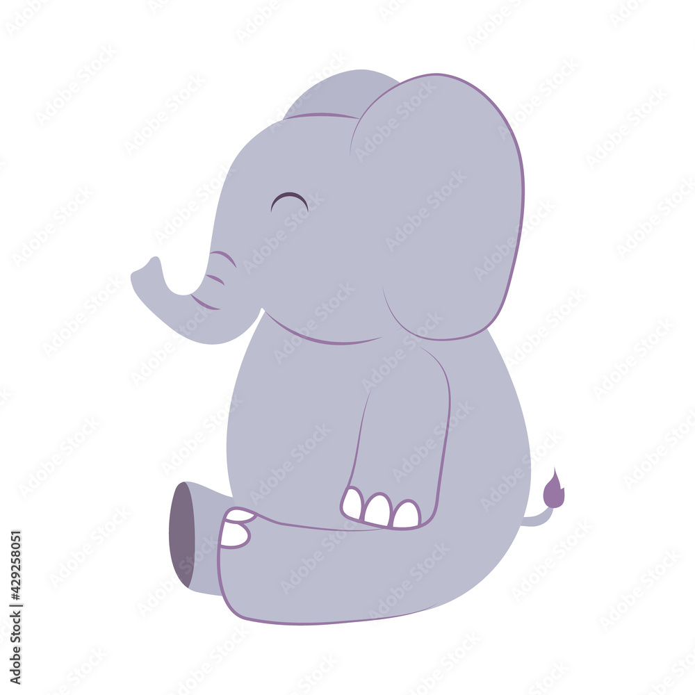Fototapeta premium cute elephant icon