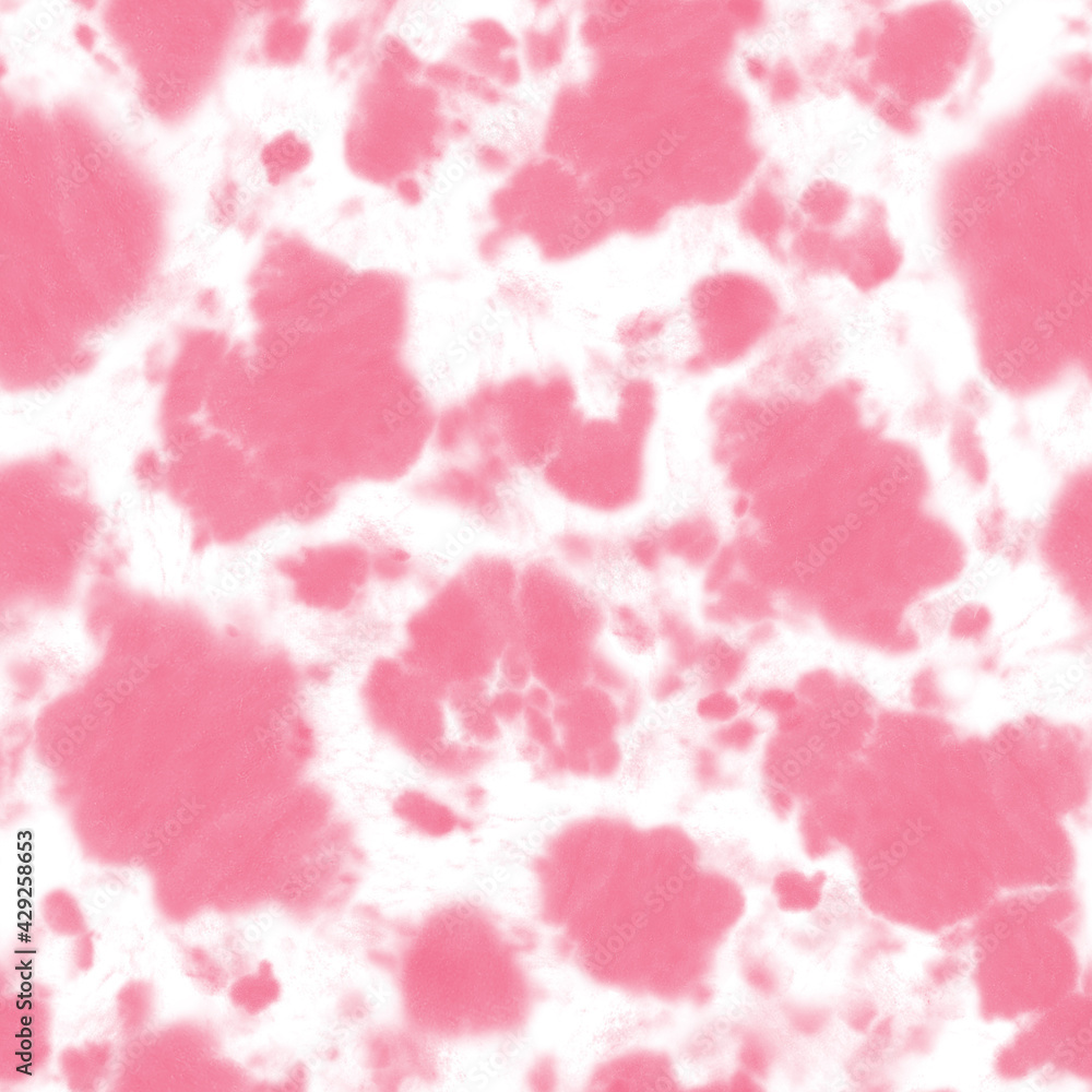 Cow tie dye seamless pattern. Watercolour abstract texture.